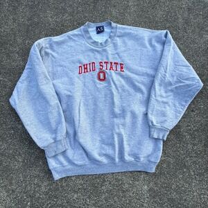 Ohio State Buckeyes Sweatshirt Mens XL Gray Vintage Style Embroidered Crewneck